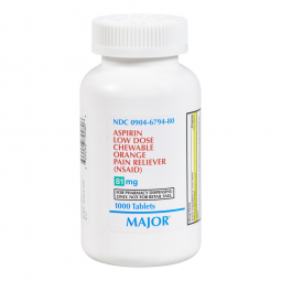 Major Low Dose Major Pharmaceuticals 00904679480-Major Low Dose Chewable Aspirin, Orange Flavor, Pai