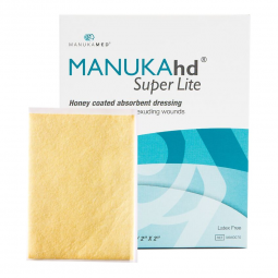 MANUKAhd Super Lite Manukamed MM0070-MANUKAhd Super Lite Honey Impregnated Wound Dressing, 2 x 2 Inc