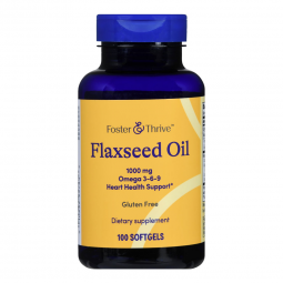 Foster & Thrive McKesson 01093995743-Foster & Thrive Flaxseed Oil 1000 mg Softgels, Nonprescription 