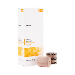 McKesson 052-McKesson Hook & Loop Closure Elastic Bandage, 2 Inch x 5 Yard, Compression Bandage (BX)