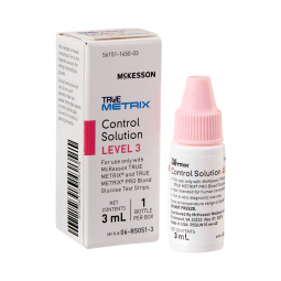 McKesson TRUE METRIX McKesson 06-R5051-3 TRUE METRIX Glucose Control Solution, 3 mL, Glucose Meter C