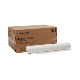 McKesson 101 Crepe Table Paper, 18 in x 125 ft (CS/12)