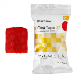 McKesson 115-2R-McKesson Red Cast Tape, 2 Inch x 4 Yard, Cast & Splint Bandages & Tapes (BX)