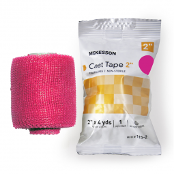 McKesson 115-2X-McKesson Pink Cast Tape, 2 Inch x 4 Yard, Cast & Splint Bandages & Tapes (BX)