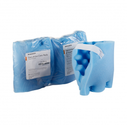 McKesson 136-28656-McKesson Heel Protection Pads, Convoluted Foam, Blue, Hook & Loop, 6-1/2" x 6-1/2