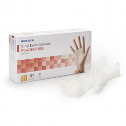 McKesson 14-112-McKesson Vinyl Exam Glove, Extra Small, Clear, Exam Gloves (CS) - McKesson Vinyl Exa