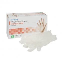 McKesson 14-116-McKesson Vinyl Exam Glove, Medium, Clear, Medical Gloves (CS) - McKesson Vinyl Exam 