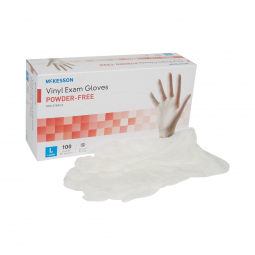 McKesson 14-118-McKesson Vinyl Exam Glove, Large, Clear, Medical Gloves (CS) - McKesson Vinyl Exam G