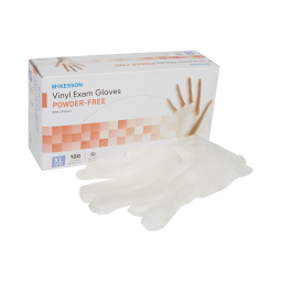McKesson 14-120-McKesson Vinyl Exam Glove, Extra Large, Clear, Medical Gloves (CS) - McKesson Vinyl 