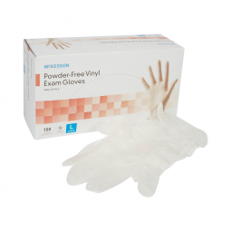 McKesson 14-138 Vinyl Exam Glove, Large (CS/1500)