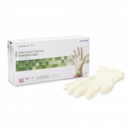 McKesson Confiderm McKesson 14-1381-McKesson Confiderm Latex Exam Glove, Small, Ivory, Medical Glove