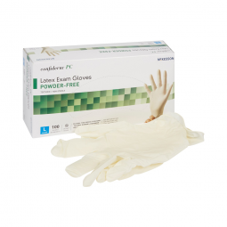 McKesson Confiderm McKesson 14-1383 Confiderm Latex Exam Glove, Large, Ivory, Medical Gloves (CS/100