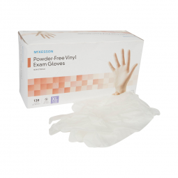 McKesson 14-140-McKesson Vinyl Exam Glove, Extra Large, Clear, Medical Gloves (CS) - McKesson Vinyl 