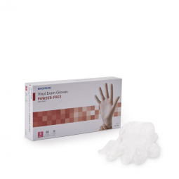 McKesson Confiderm McKesson 14-164-McKesson Confiderm Vinyl Exam Glove, Small, Clear, Medical Gloves