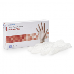 McKesson Confiderm McKesson 14-170 Confiderm Vinyl Exam Glove, Extra Large, Clear, Medical Gloves (C