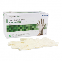 McKesson Confiderm McKesson 14-316-McKesson Confiderm Latex Exam Glove, Medium, Ivory, Exam Gloves (