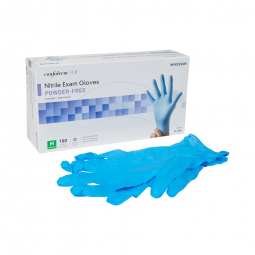 McKesson Confiderm 3.8 McKesson 14-686 Confiderm 3.8 Nitrile Exam Glove, Medium, Blue, Medical Glove