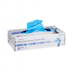 McKesson Confiderm 3.8 McKesson 14-690 Confiderm 3.8 Nitrile Exam Glove, Extra Large, Blue, Medical 