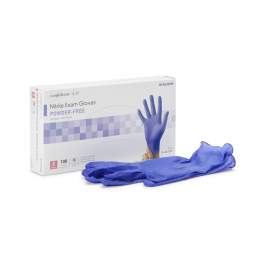 McKesson Confiderm 3.0 McKesson 14-6N32EC Confiderm 3.0 Nitrile Exam Glove, Small, Blue (BX/100)