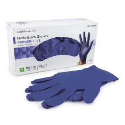 McKesson Confiderm 3.0 McKesson 14-6N34-McKesson Confiderm 4.5C Nitrile Exam Glove, Medium, Blue, Me