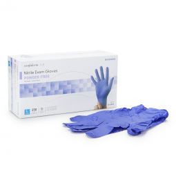 McKesson Confiderm 3.0 McKesson 14-6N36-McKesson Confiderm 3.0 Nitrile Exam Glove, Large, Blue, Medi
