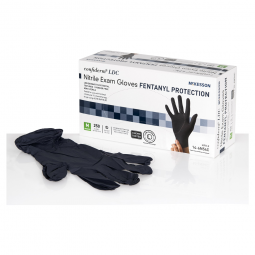 McKesson Confiderm LDC McKesson 14-6N54C Confiderm LDC Vinyl Exam Glove, Medium, Black (BX/250)