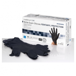 McKesson Confiderm LDC McKesson 14-6N56C Confiderm LDC Vinyl Exam Glove, Large, Black (BX/250)