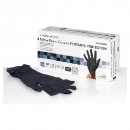 McKesson Confiderm LDC McKesson 14-6N58C Confiderm LDC Vinyl Exam Glove, Extra Large, Black (CS/2300