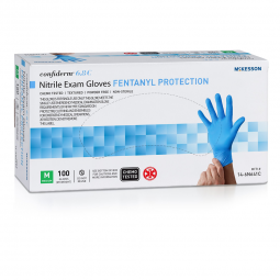 McKesson Confiderm 6.8C McKesson 14-6N641C-McKesson Confiderm 6.8C Exam Glove, Medium, Blue, Exam Gl