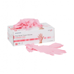 McKesson Pink Nitrile McKesson 14-6NPNK2 Pink Nitrile Nitrile Exam Glove, Small, Pink (CS/2500)