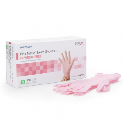 McKesson Pink Nitrile McKesson 14-6NPNK4 Pink Nitrile Exam Glove, Medium, Pink (BX/250)