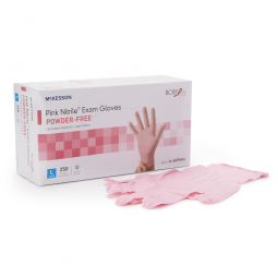 McKesson Pink Nitrile McKesson 14-6NPNK6 Pink Nitrile Nitrile Exam Glove, Large, Pink (CS/2500)