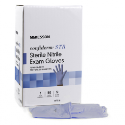 McKesson Confiderm STR McKesson 14-6NSTR8 Confiderm STR Nitrile Exam Glove, Extra Large, Blue (BX/50
