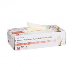 McKesson 14-814-McKesson Stretch Vinyl Exam Glove, Small, Ivory, Medical Gloves (CS) - McKesson Stre