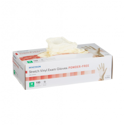 McKesson 14-816-McKesson Stretch Vinyl Exam Glove, Medium, Ivory, Medical Gloves (BX)