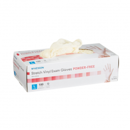 McKesson 14-818-McKesson Stretch Vinyl Exam Glove, Large, Ivory, Medical Gloves (CS) - McKesson Stre