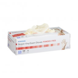 McKesson 14-820-McKesson Stretch Vinyl Exam Glove, Extra Large, Ivory, Medical Gloves (CS)