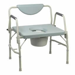 McKesson 146-11135-1 Bariatric Commode Chair w/ Drop Arms, 1000 lb Capacity (EA/1)