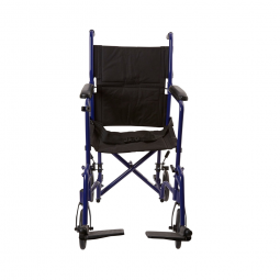 McKesson 146-ATC19-BL Transport Chair, 19 in Seat, Swing-Away Footrest, Blue Finish