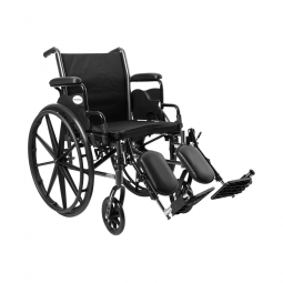 McKesson 146-K318DDA-ELR Lightweight Wheelchair, 18 in Seat Width, Elevating Legrest