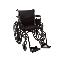 McKesson 146-K318DDA-SF Lightweight Wheelchair, 18 in Seat Width, Swing-Away Footrest