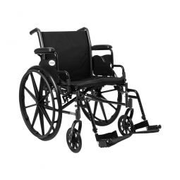 McKesson 146-K320DDA-SF Lightweight Wheelchair, 20 in Seat Width, Swing-Away Footrest