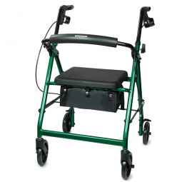 McKesson 146-R726GR-McKesson Folding Aluminum Four-Wheel Rollator, Green, Rollators
