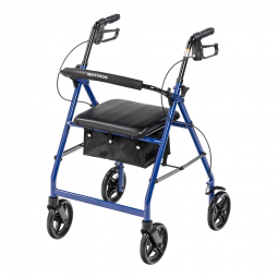 McKesson 146-R728BL-McKesson Blue Four-Wheel Rollator, 33 to 38 Inch Handle Height, Rollators (CS)