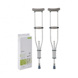 McKesson 146-RTL10433-McKesson Underarm Crutches, 4 ft. 6 in.-6 ft. 6 in., Crutches (BX)