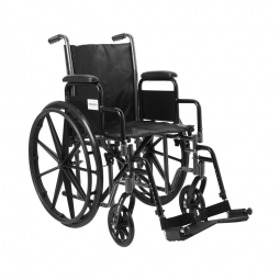 McKesson 146-SSP216DDA-SF Manual Wheelchair, 16 in Seat Width, Swing-Away Footrest