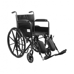 McKesson 146-SSP218FA-ELR Manual Wheelchair, 18 in Seat Width, Elevating Legrest