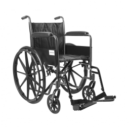 McKesson 146-SSP218FA-SF Manual Wheelchair, 18 in Seat Width, Swing-Away Footrest