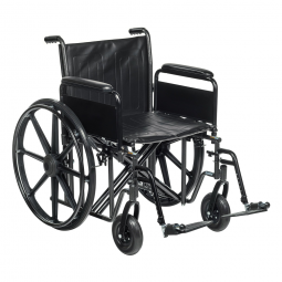 McKesson 146-STD22ECDFA-SF Bariatric Wheelchair, 22 in Seat Width, Swing-Away Footrest