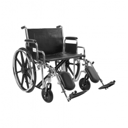 McKesson 146-STD24ECDDA-ELR Bariatric Wheelchair, 24 in Seat Width, Elevating Legrest